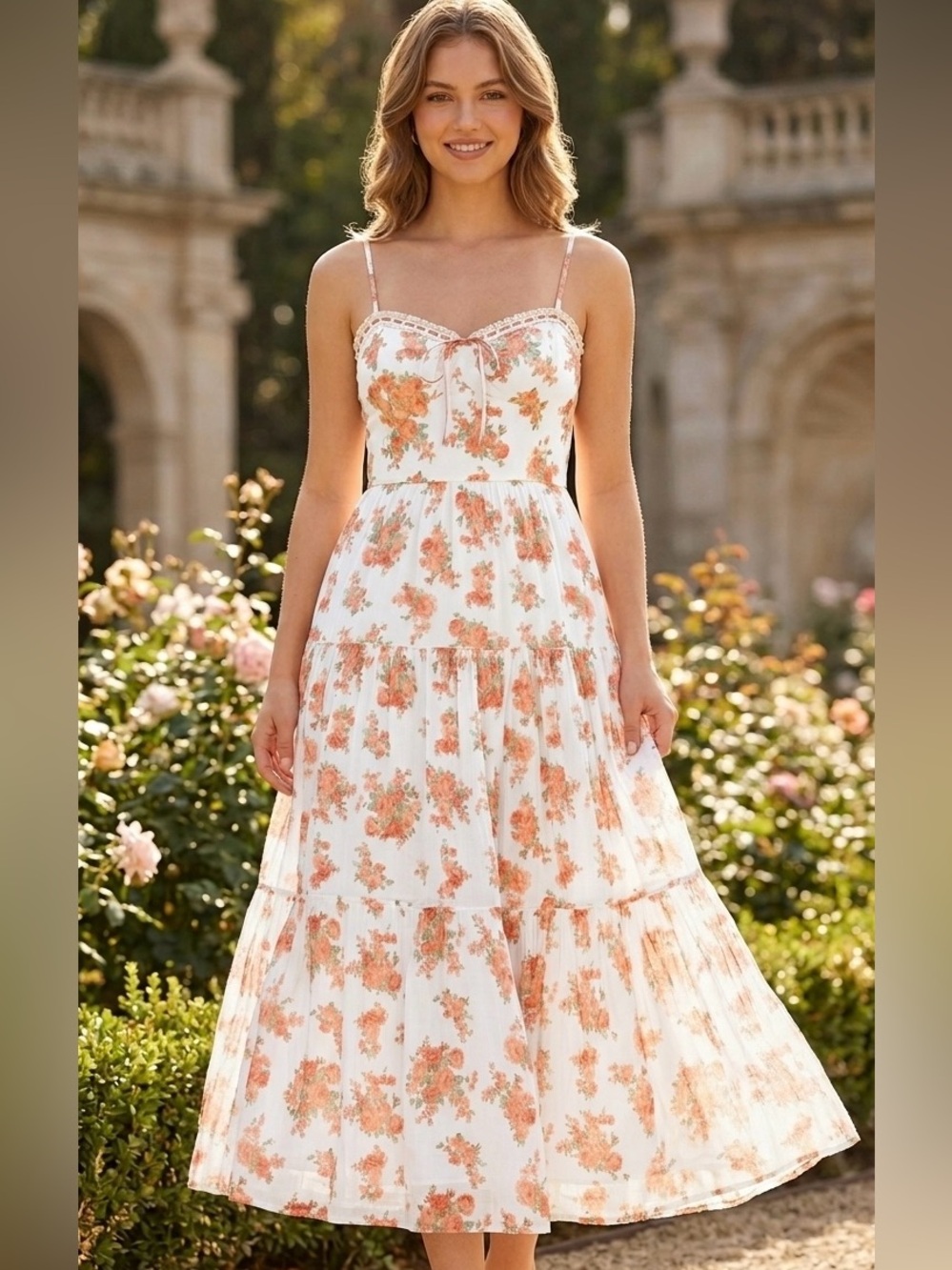 Trixxi Floral Spaghetti Strap Dress